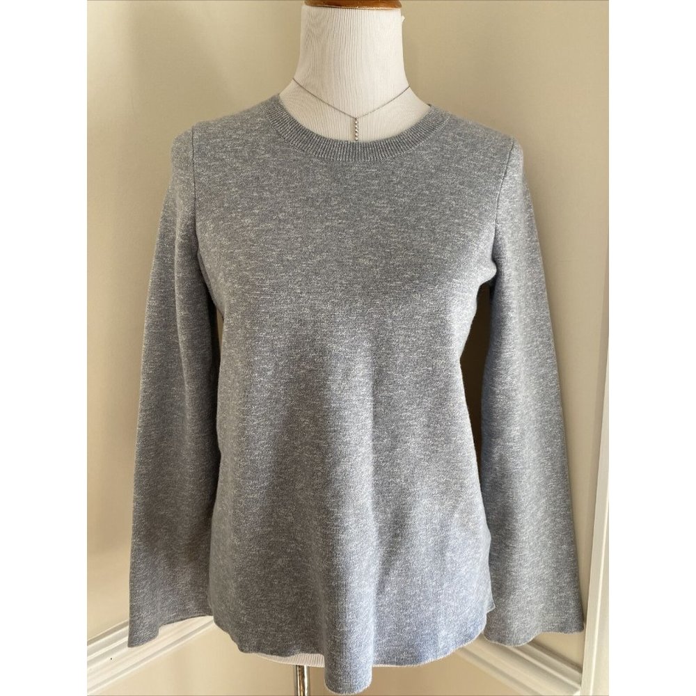 Madewell Sweater Pullover Long Sleeve Tie Back Criss Cross Grey S Small